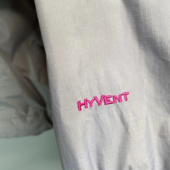 THE NORTH FACE HyVent Grey Pink Waterproof Nylon Rain Hood Jacket Gorpcore S - Picture 8 of 16